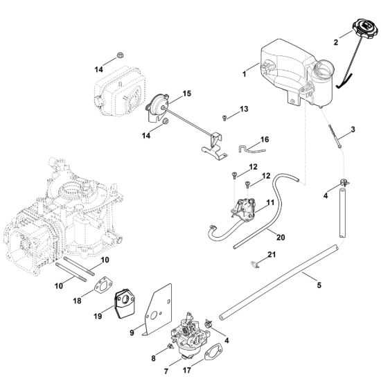 Picture of G - Carburatore, condotto carburante XT-800 (XT800-3087)